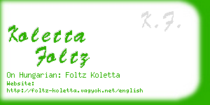 koletta foltz business card